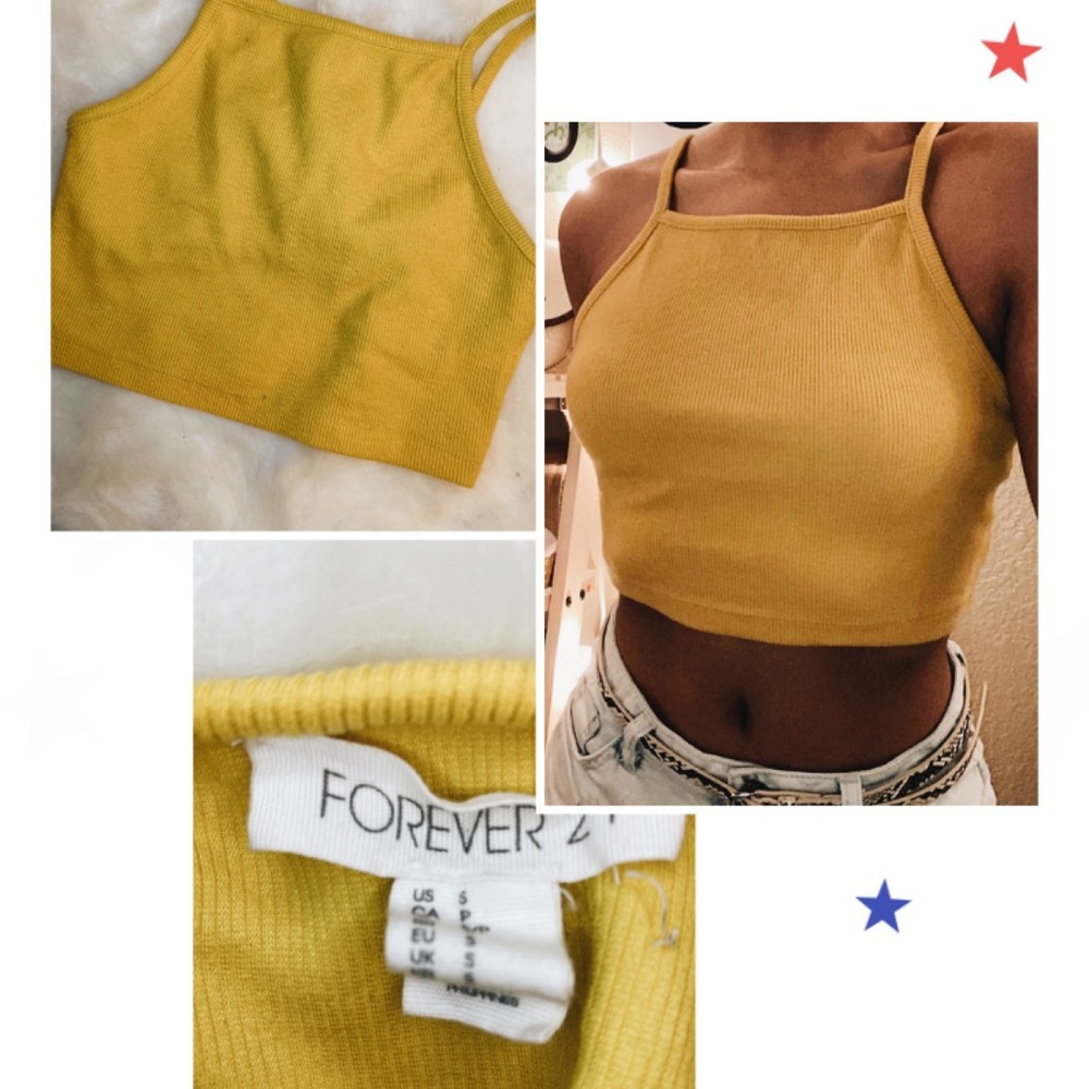 Yellow crop top